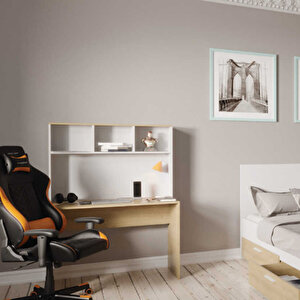 New Base Raflı Çalışma Masası 110x149x52
