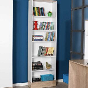 New Base 6 Raflı Kitaplık 60x197x26