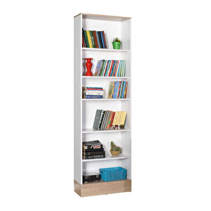 New Base 6 Raflı Kitaplık 60x197x26