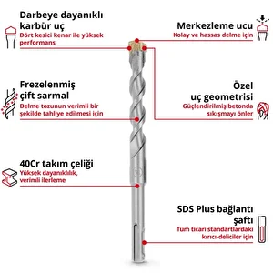 SDS+ Uç Set 7PRC 6-14/160 mm