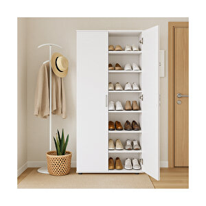Porto 10lu Ayakkabılık Beyaz 76x187x36