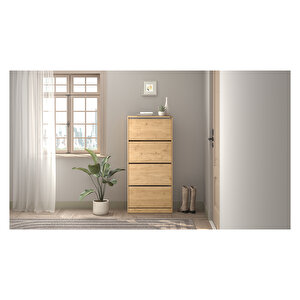 Flat Duo 4K Geniş Ayakkabılık Meşe 73x157x26