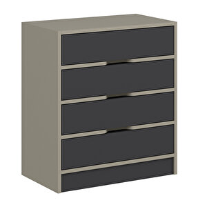 Silva Şifonyer 4 Çekmeceli Kumtaşı Antrasit