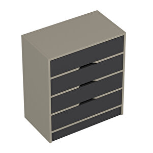 Silva Şifonyer 4 Çekmeceli Kumtaşı Antrasit