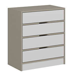 Silva Şifonyer 4 Çekmeceli Kumtaşı Beyaz