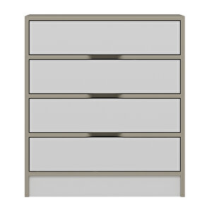 Silva Şifonyer 4 Çekmeceli Kumtaşı Beyaz