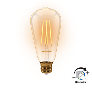 Panason E27 Dim Fil St64 7w 806lm 2700k