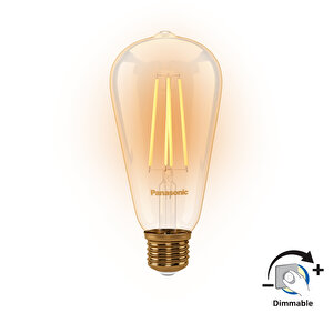 Panason E27 Dim Fil St64 7w 630lm 2000k