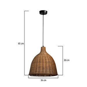 Mango Bambu Sarkıt Koyu Renk 35 cm