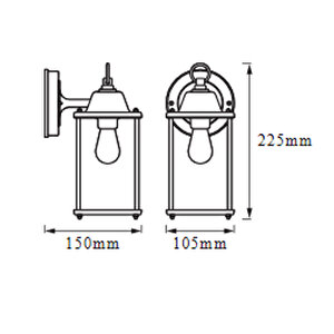 Endura Classıc Aşağı Bakan Aplik Sq E27