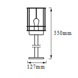 Endura Classıc Post 55Cm E27 St