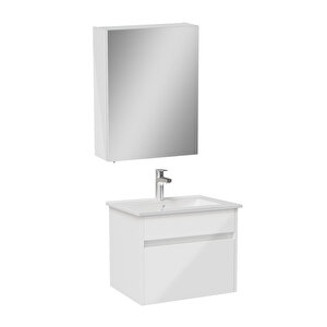 S30 Set 60 Cm Beyaz Set Tek Çekmeceli Parlak