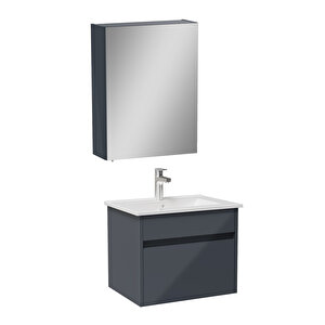 S30 Set 60 Cm Antrasit Set Tek Çekmeceli Parlak