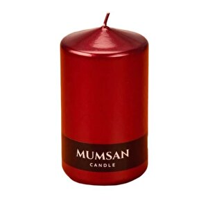 Konik Mum - Metalik Bordo 7x10 Cm
