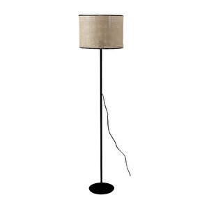 Modern Bohem Rattan Şapkali Siyah Metal