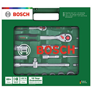 1/4 + 1/2 60 Parça Cırcır Anahtar Seti - 1600a039j8