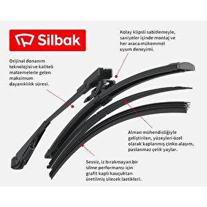 Silbak Oto Ön Cam Sileceği 380 Mm