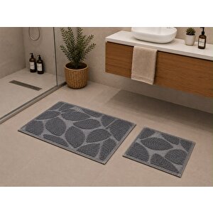 Elsim Home Yaprak Gri 60x100 50x60