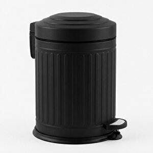 Retro Çöp Kovası 16 Lt Siyah Yavaş Kapanan