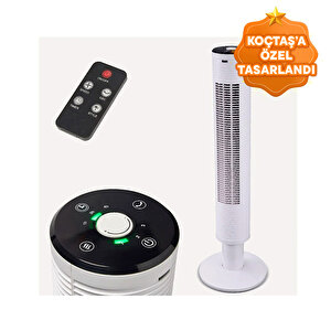 Kule Tipi Kumandalı Vantilatör Beyaz 45 Watt FTP6