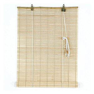 Ahşap Görünümlü Bambu Stor Perde Natürel 100x180 cm