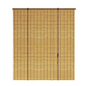Ahşap Görünümlü Bambu Stor Perde Kahve AF-B108 150x180 cm