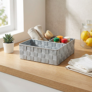 Plastik Örme Bölmeli Düzenleyici M Gri