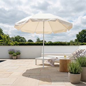 Hugo Plaj Şemsiyesi 220 cm Krem