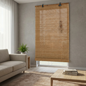 Stor Perde Ahşap Gör Bambu Kahve 60x180 cm