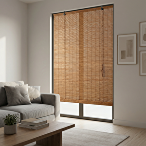 Stor Perde Ahşap Gör Bambu Kahve 150x180 cm