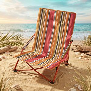 Plaj Sandalyesi Kırmızı