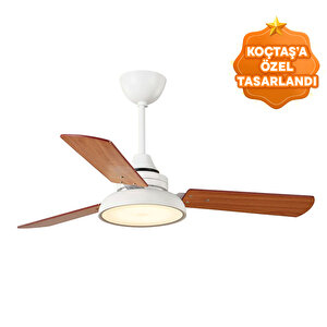 Snowy 3 Kanatlı Led Mat Beyaz 107Cm Tavan Vantilatörü