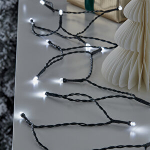 Led Zincir Yeşil Kablo 50'lik Beyaz Işık