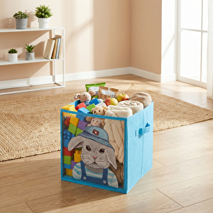 Tavşan Desenli Pvc Kutu 30x30 cm