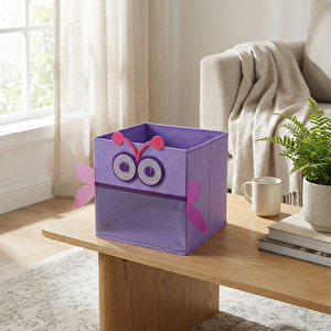 Baykuş Desenli Keçe Kutu 27x27 cm