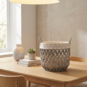 Gri Kağıt Sepet 30x27x24 cm