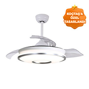 Foldy Beyaz Kapanır Led 107 cm Tavan Vantilatörü
