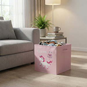 Unicorn Kutu 27x27x27 Cm Pembe