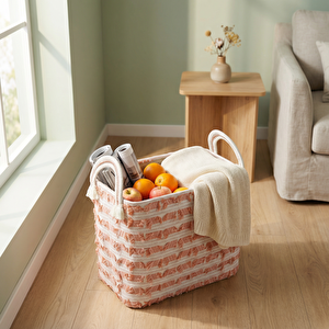 Dekoratif Sepet Turuncu 36x26x30 Cm