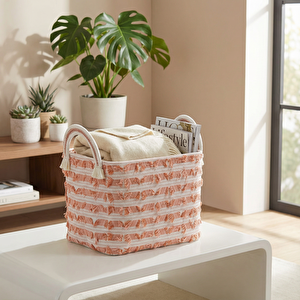 Dekoratif Sepet Turuncu 32x22x26 Cm