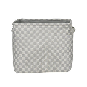Monogrom Sepet Bej Gri 32x22x25,5 Cm