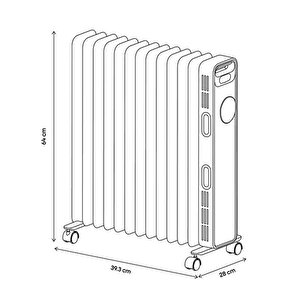 Dijital Yağlı Radyatör 9 Dilim 2000W