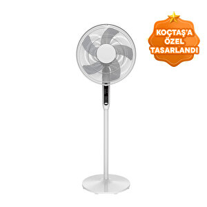 40 cm Kumandalı Ayaklı Vantilatör Beyaz