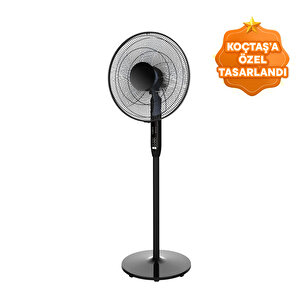 40 cm Kumandalı Ayaklı Vantilatör Siyah
