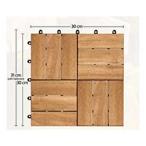 30x30 AHŞAP YER KAROSU - 12 SLAT