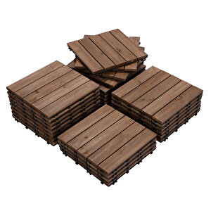 30x30 Ahşap Yer Karosu - 4 SLAT