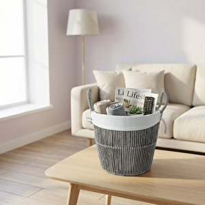 Gri Kağıt Sepet 30*26*24