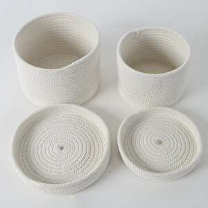 2li Kapaklı Örme Sepet