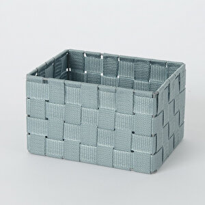 Plastik Örme Sepet Gri S