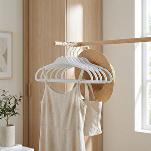 6 Lı Soft Touch Askı Beyaz